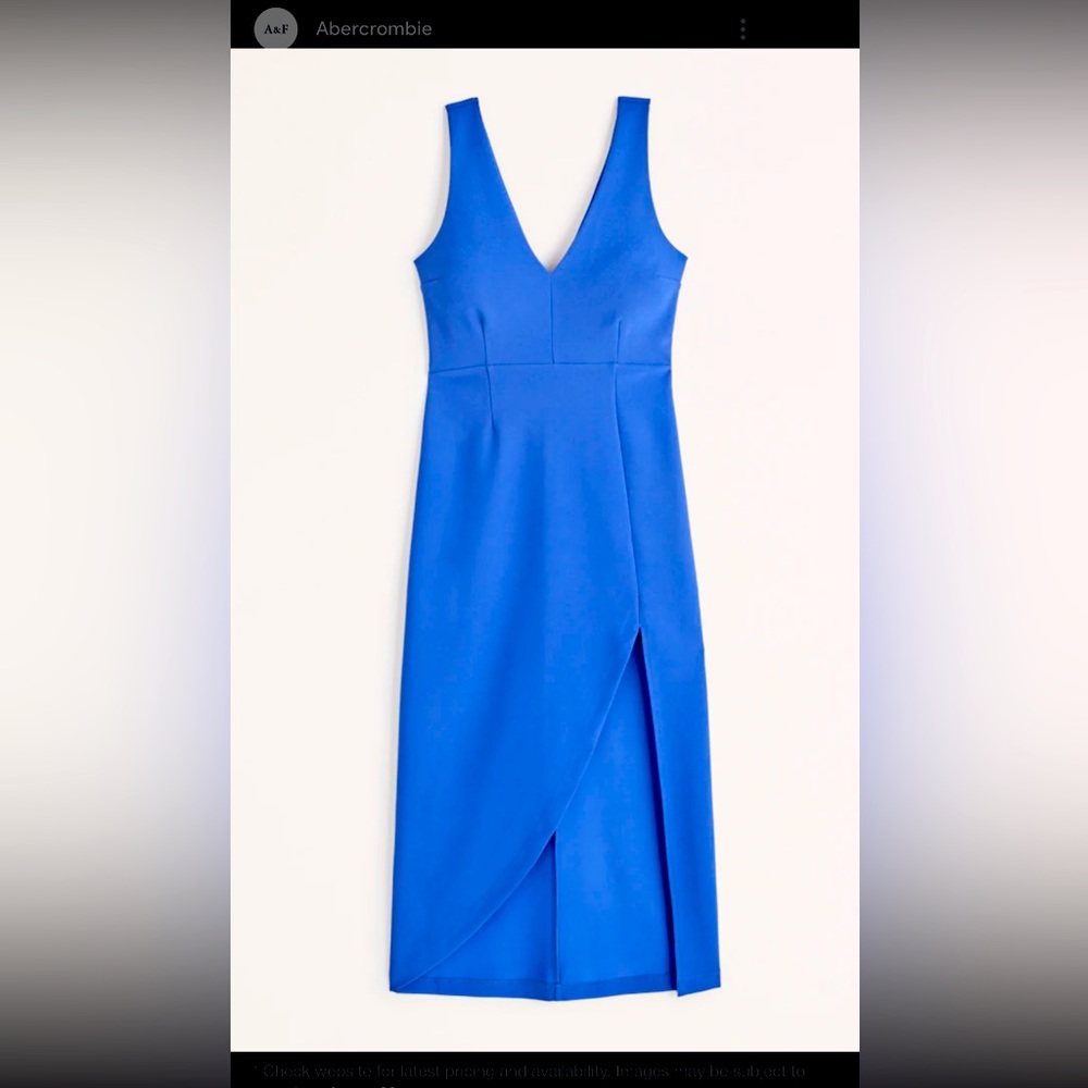 Abercrombie plunging neck line midi dress